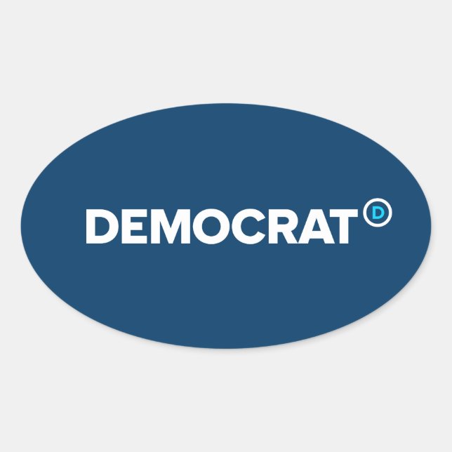 Adesivo Oval Democrata Stickers (Frente)