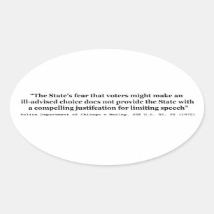 Adesivo Oval Departamento de Polícia de Chicago contra Mosley 4