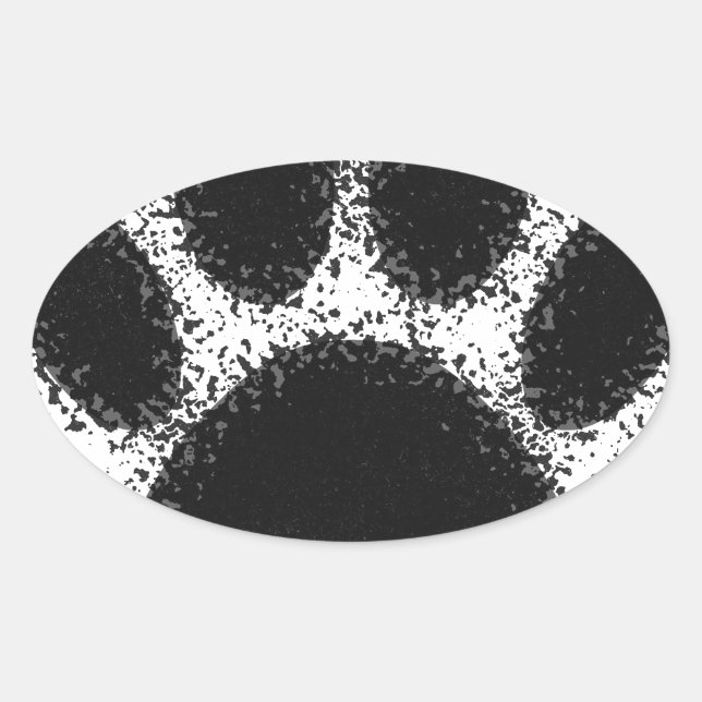 Adesivo Oval Desenho de Pata Cão (Frente)