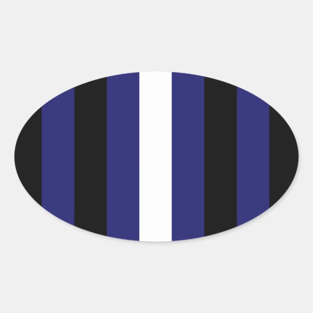 Adesivo Oval Desenho Orgulhoso de Couro (Frente)