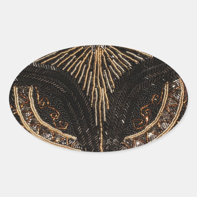 Adesivo Oval Design de aparência do feixe de vídeo divertido (Frente)