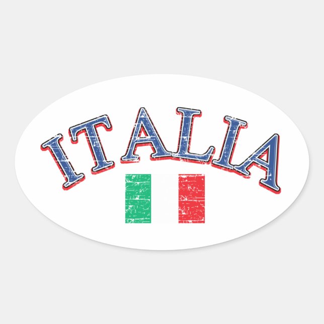 Adesivo Oval Design de futebol italiano (Frente)