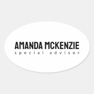 Adesivo Oval Design de minimalista criativo único de tendência