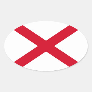 Adesivo Oval Design de Sinalizador do Estado do Alabama