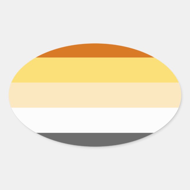 Adesivo Oval Design DE STRIPES DE ORDENAMENTO DE URGAS (Frente)