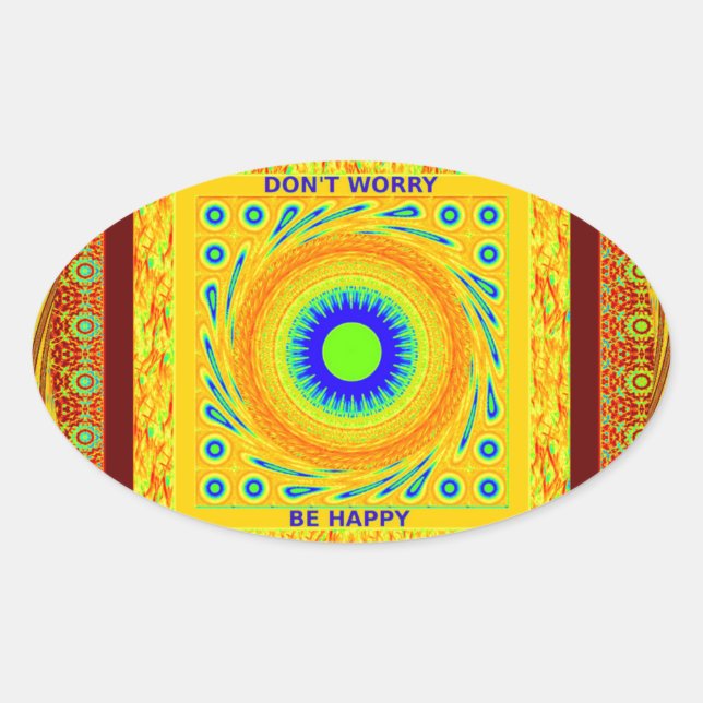 Adesivo Oval Design de Vetor de Cor Tradicional Africano Vermel (Frente)