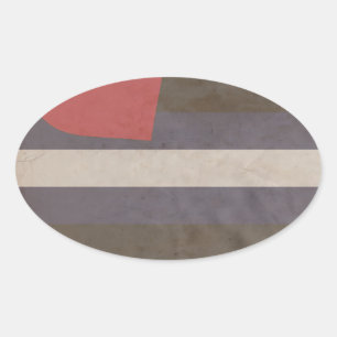 Adesivo Oval Design DE VINTAGEM DE ORGULHO DE COURO
