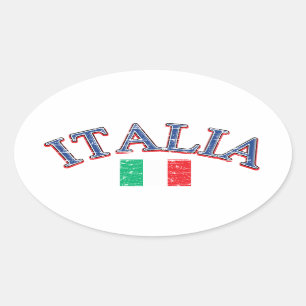 Adesivo Oval Design do futebol de Italia