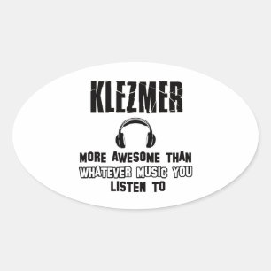 Adesivo Oval design do klezmer