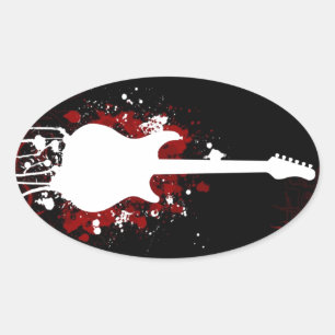Adesivo Oval Design legal da guitarra