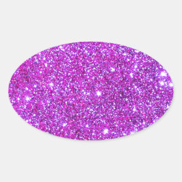 Adesivo Oval Designer de Glitter de Glitter de Glitter Puro e R