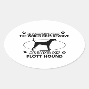 Adesivo Oval Designs engraçadas de HOUND PLOTT