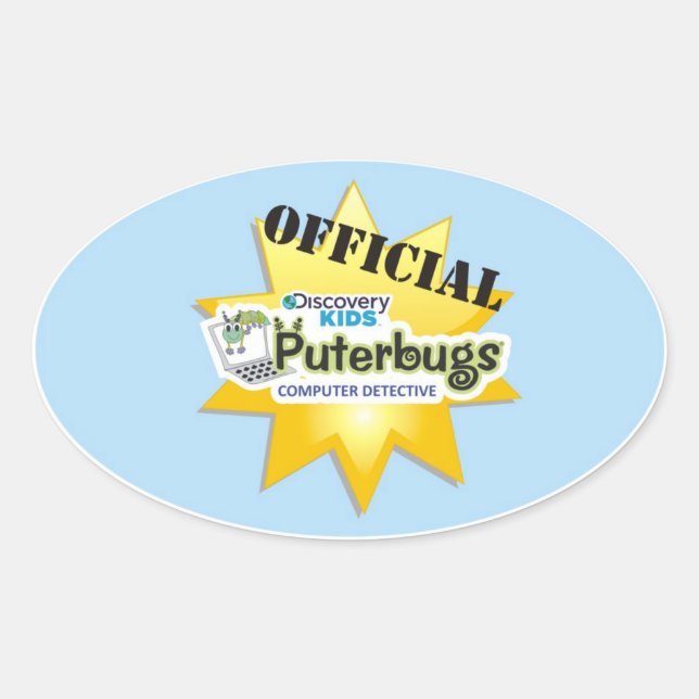 Adesivo Oval Detetive Oficial do Computador (Frente)