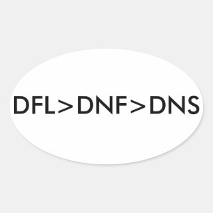 ADESIVO OVAL DFL > DNF > DNS