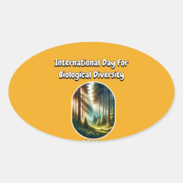 Adesivo Oval Dia Internacional da Biodiversidade