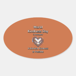 Adesivo Oval Dia Mundial da Bondade. Bondade Ilimitada