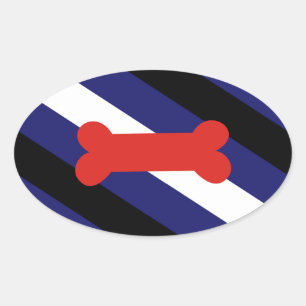 ADESIVO OVAL DIAGONAL DE ORGULHO DE PUPPY PLAY