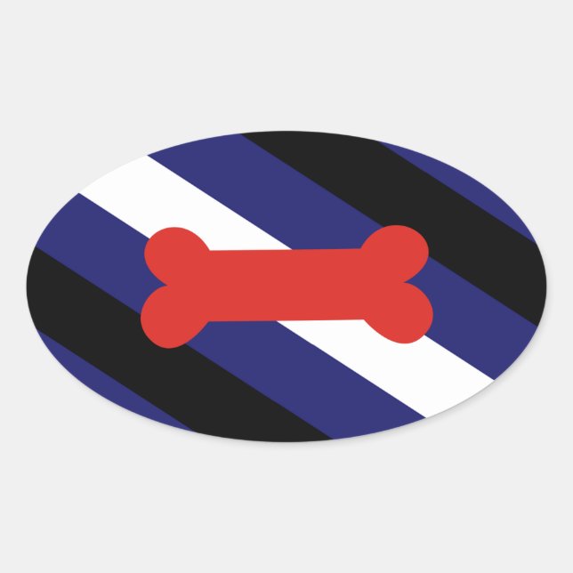 ADESIVO OVAL DIAGONAL DE ORGULHO DE PUPPY PLAY (Frente)