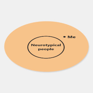 Adesivo Oval diagrama Venn não típico