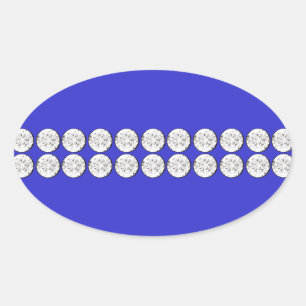 Adesivo Oval Diamante Azul Real