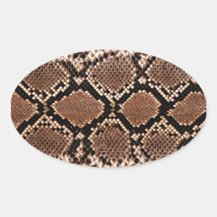 Adesivo Oval Diamond Rattlesnake Cobra Skin