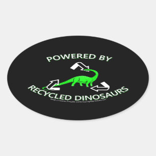 Adesivo Oval Dinossauros do reciclado