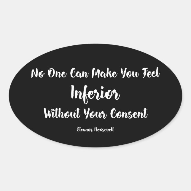 Adesivo Oval Direitos das mulheres | Sentimento Inferior Eleano (Frente)