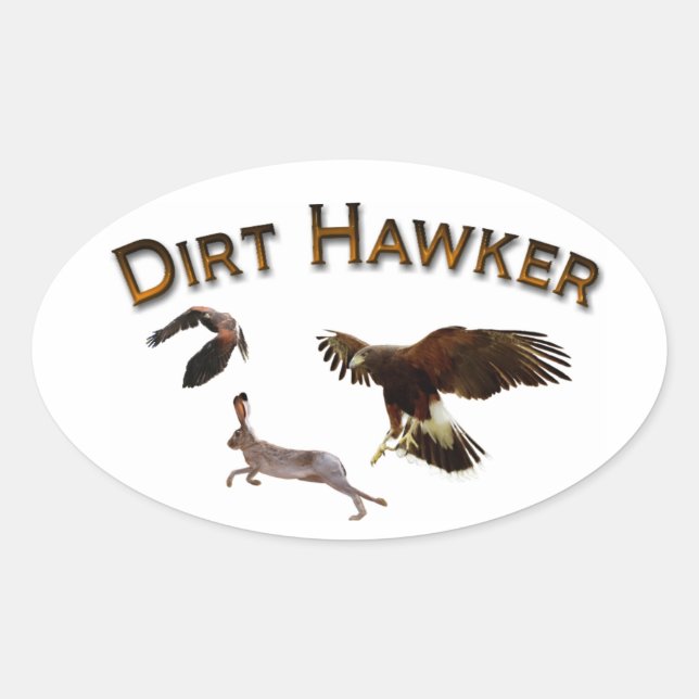 Adesivo Oval Dirt Hawker (Frente)