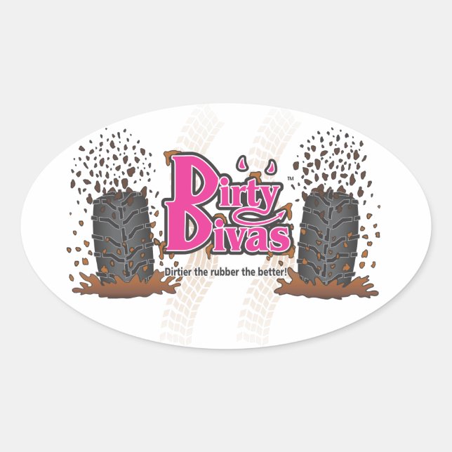Adesivo Oval Dirty Divas (Frente)