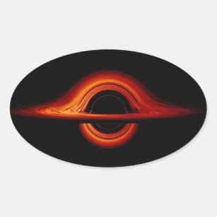 Adesivo Oval Disco de Autenticação do Buraco Negro