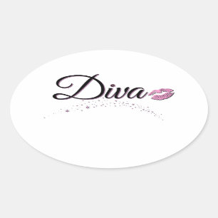 Adesivo Oval Diva
