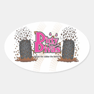 Adesivo Oval Divas sujas