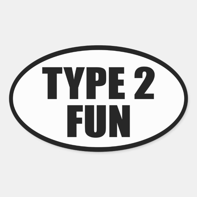 Adesivo Oval Diversão Tipo 2 (Frente)