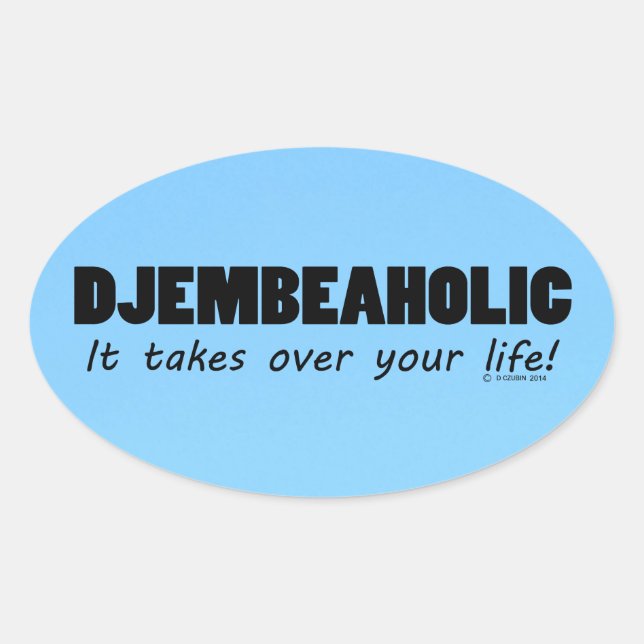 Adesivo Oval Djembeaholic Life Oval Sticker (Frente)