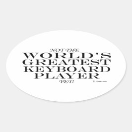 Adesivo Oval do Jogador de Teclado Maior