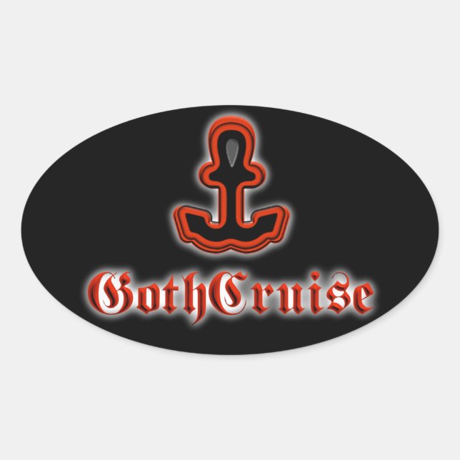Adesivo Oval do Logotipo GothCruise (Frente)