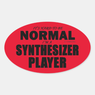 Adesivo Oval do Synthesizer Normal