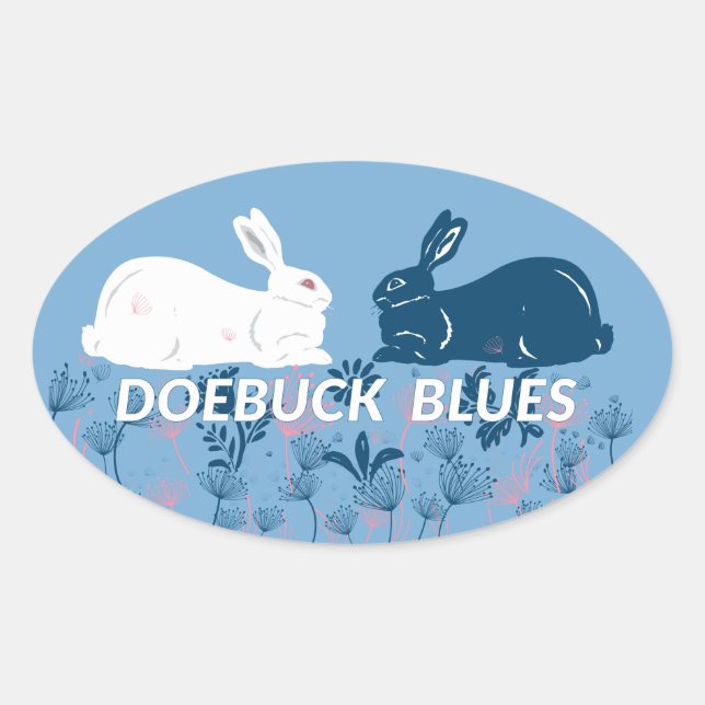 Adesivo Oval Doebuck Blues New Sticker (Frente)