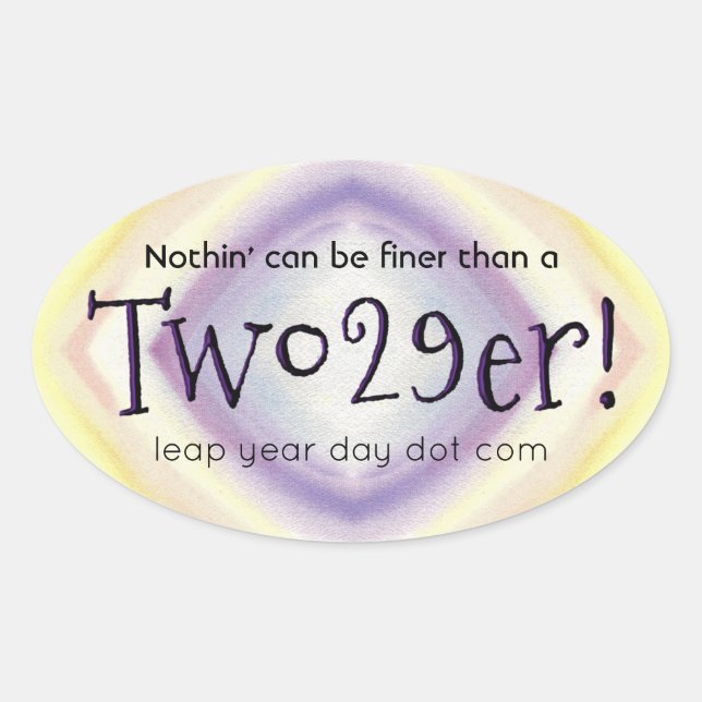 Adesivo Oval Dois 29! (Frente)