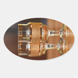 Adesivo Oval Dois Ouros