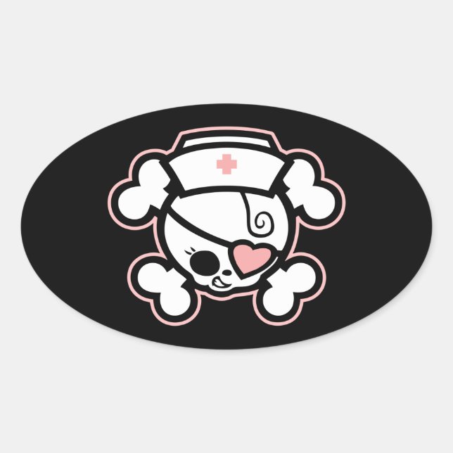 Adesivo Oval Dolly RN Heart (Frente)