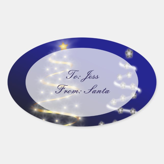 Adesivo Oval Dourado e prata- (Frente)