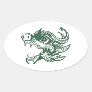 Adesivo Oval dragão