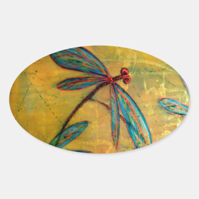 Adesivo Oval Dragonfly Haze (Frente)