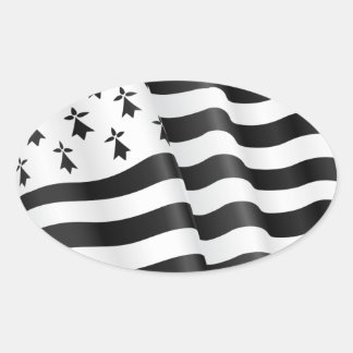 Adesivo Oval Drapeau breton (bandeira bretão)