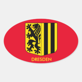 Adesivo Oval Dresden, Alemanha Oval Sticker