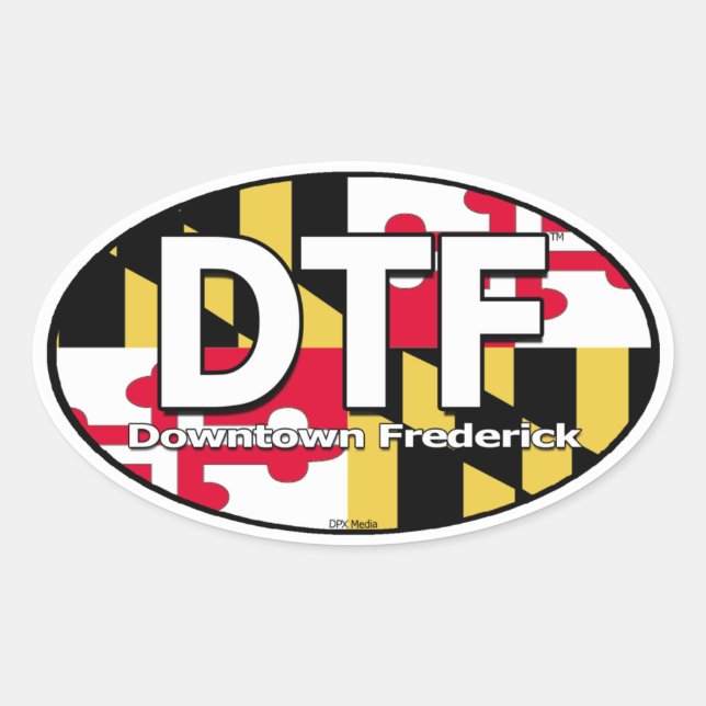Adesivo Oval DTF Maryland Flag Decal (Frente)