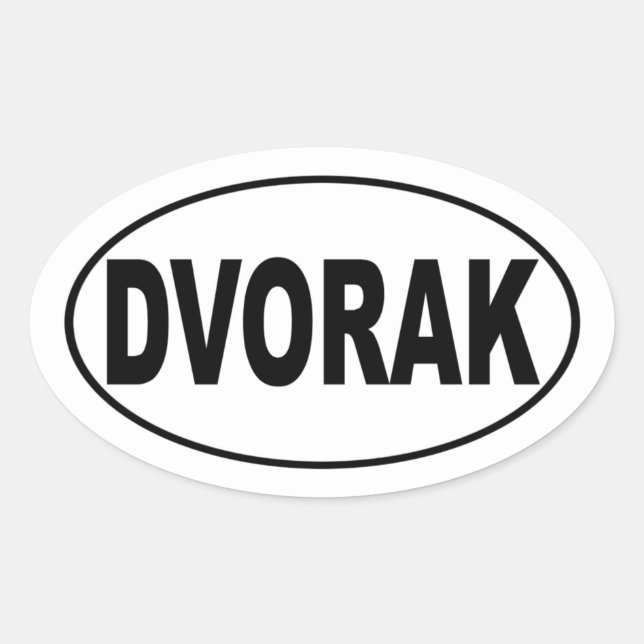 Adesivo Oval Dvorak (Frente)