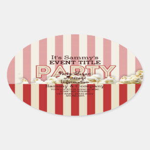 Adesivo Oval É a oferta do seu partido personalizado.