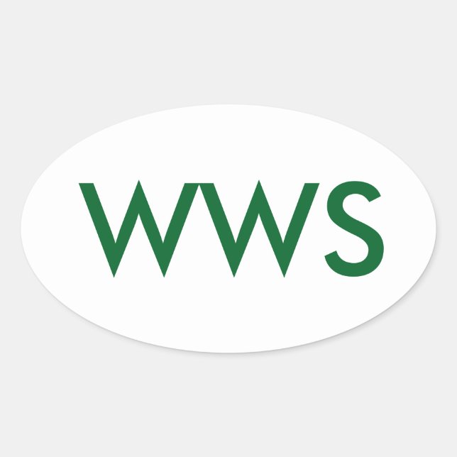 Adesivo Oval É WWS, ou (WA Segowea!) (Frente)